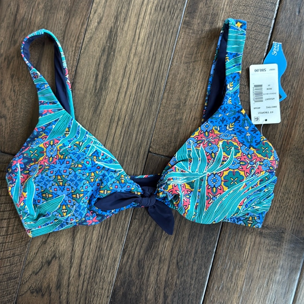 Skinny Dippers NWT indigo‎ blue St. Tropez Top Size Medium